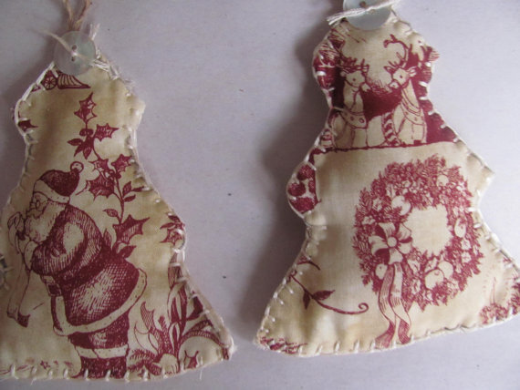 Toile Vintage Christmas Tree ����� X 2